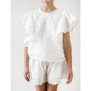 Petite Amalie SS19 Butterfly Blouse White