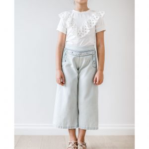 Petite Amalie SS19 Denim Button Cullotte Denim