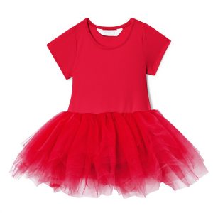 Plum NYC Bestie Short Sleeve T-Shirt Tutu Rosie Red