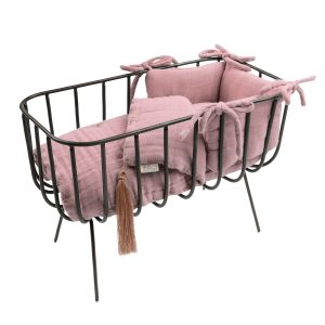 Numero 74 Doll Metal Crib Set Dusty Pink