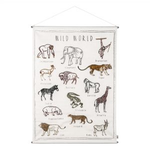 Numero 74 Embroidered School Poster Kit Wild Animal 50x70cm