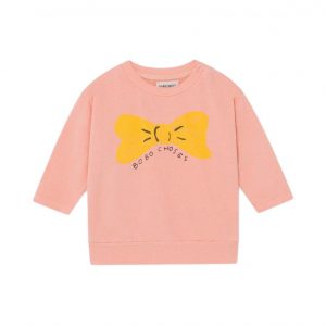 Bobo Choses SS20 Baby Sweatshirt Bow Pink