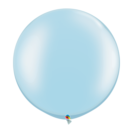 Giant Round Balloon Pearl Light Blue - Leo & Bella