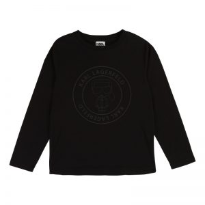 Karl Lagerfeld Kids AW19 Karl Logo Long Sleeve T-Shirt Black