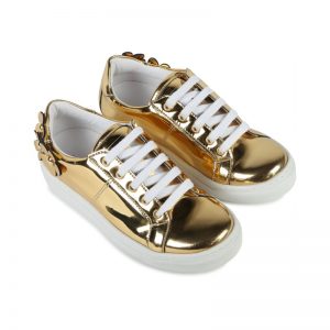 Little Marc Jacobs AW19 Metallic Daisy Sneakers Light Gold