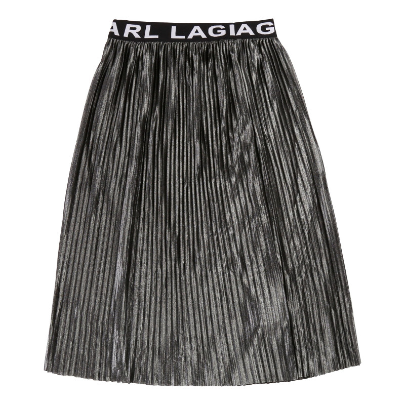 Karl Lagerfeld Kids AW19 Pleated Midi Skirt Dark Grey - Leo & Bella