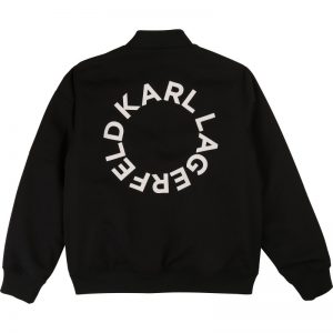 Karl Lagerfeld Kids AW19 Waterproof Round Logo Jacket Black
