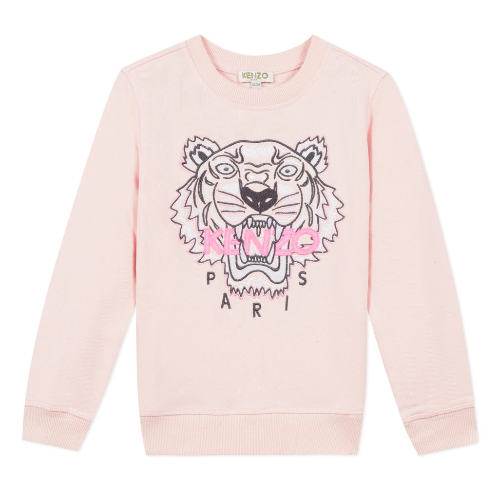 Kenzo Kids SS20 Tiger Sweatshirt Light Pink - Leo & Bella