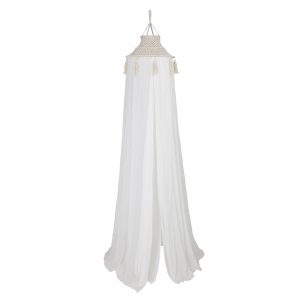 Bloomingville Canopy Macrame Top and Tassel White
