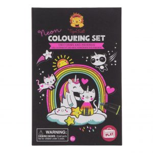 Tiger Tribe Neon Colouring Set - Unicorn and Friends