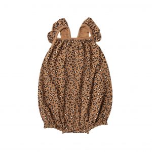 Rylee + Cru SS20 Onesie Clementine Cheetah Bronze