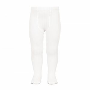 Condor Ribbed Tights White