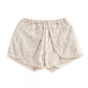 Louise Misha SS20 Velinda Shorts Cream Baroque Lace