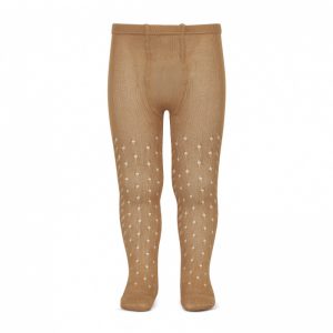 Condor Perle Openwork Tights Camel