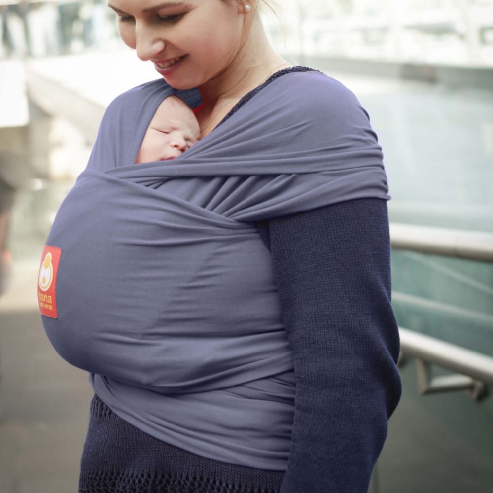 Hana Baby Wrap Baby Carrier Grisaille Leo & Bella