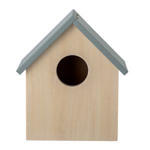 Bloomingville Mini Wooden Wall Storage Box Bird House Grey / Natural