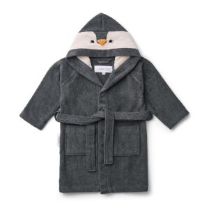 Liewood Lily Bathrobe Penguin Stone Grey