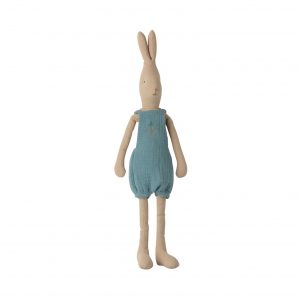 Maileg Rabbit Size 3 in Overall Carrot Blue