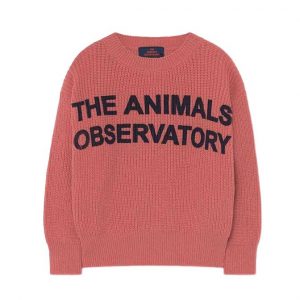 The Animal Observatory AW20 Kids Bull Sweater Animal Pink