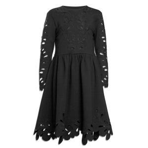 Petite Amalie AW20 Double Knit Cut Out Dress Black