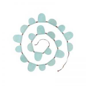 Muskhane Felt Round Flag Garland Jade