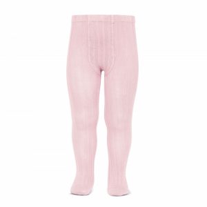 Condor Ribbed Tights Rosa Pink