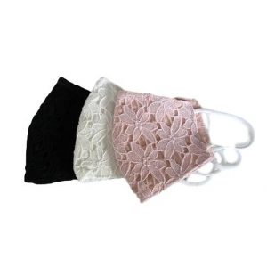 Minista Reusable Adult Face Mask with Wire Bridge Lace 3PK