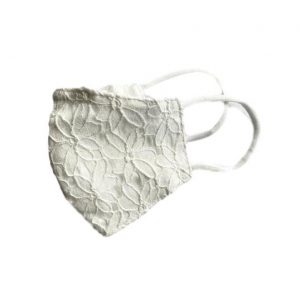 Minista Reusable Kids Face Mask with Wire Bridge Lace White