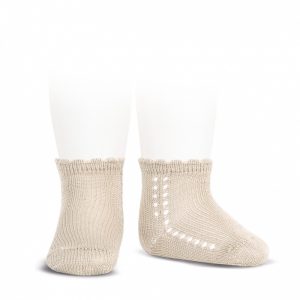 Condor Side Openwork Baby Short Socks Linen
