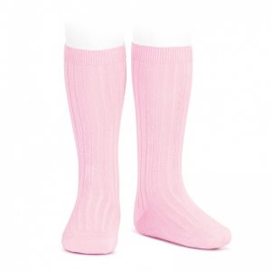Condor Ribbed Knee High Socks Pink
