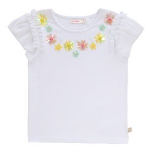 Billieblush SS20 Tshirt Sequin Flower White