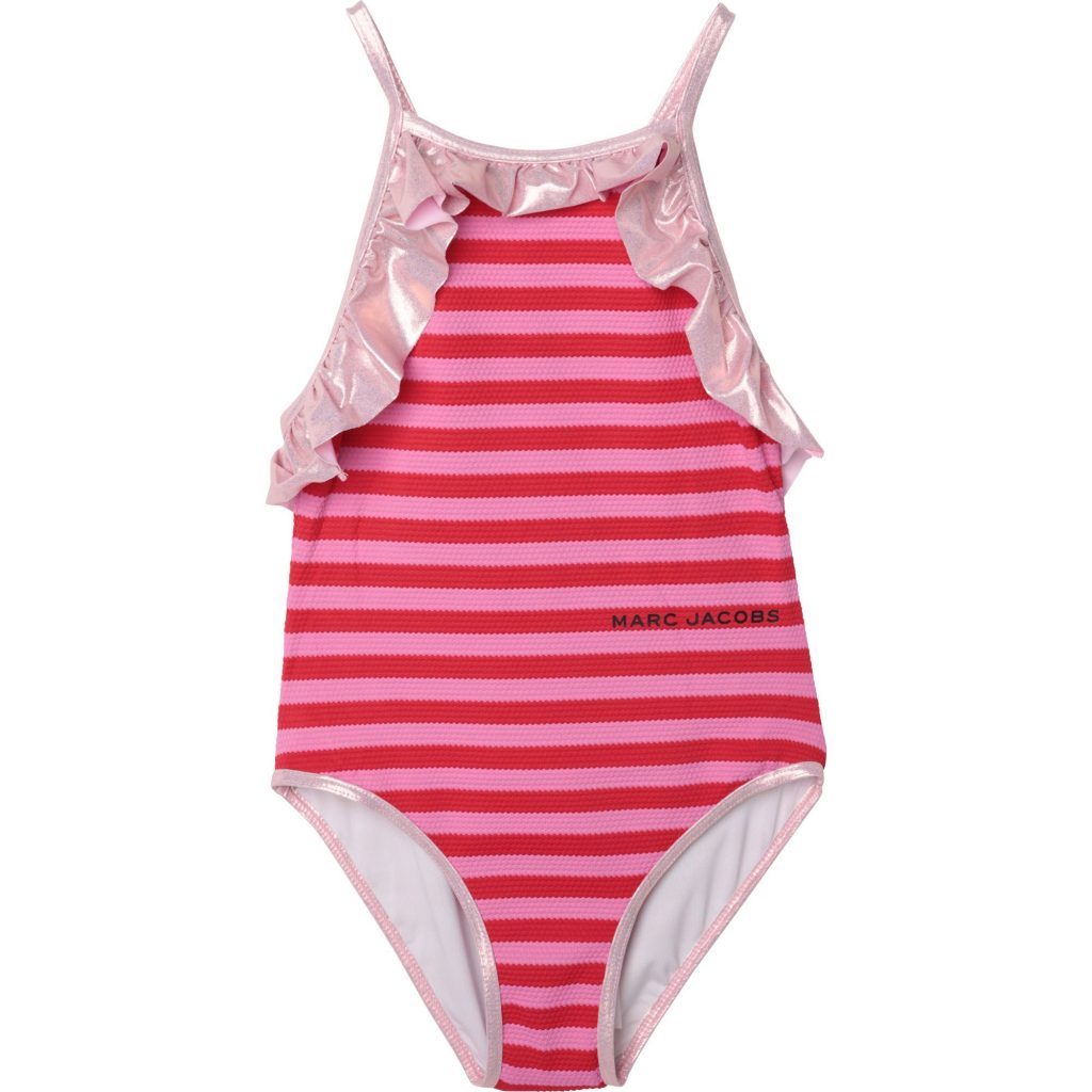 Little Marc Jacobs Ss20 Coney Island Swiming Costume One Piece Pink Red Leo And Bella