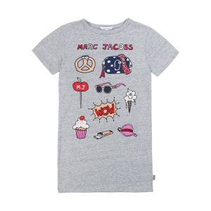 Little Marc Jacobs SS20 T-shirt Dress Grey Marle