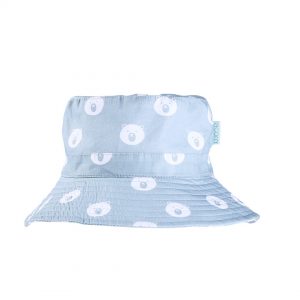 Acorn Kids SS20 Bucket Hat Bear Faces Light Blue