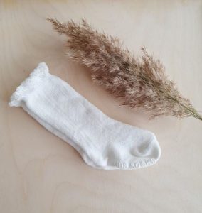 Little MaZoe's Baby Socks Knee High White