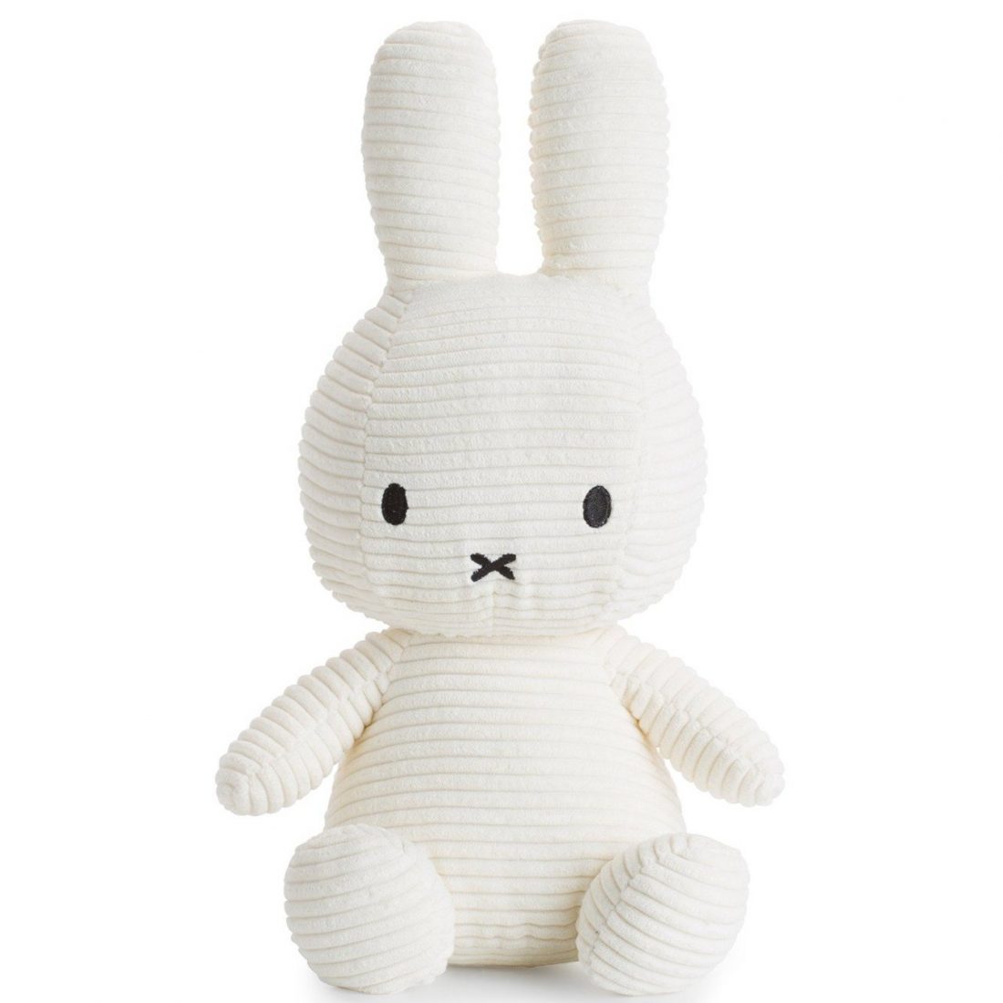 Miffy Plush Doll Sitting Corduroy Off White 70cm - Leo & Bella