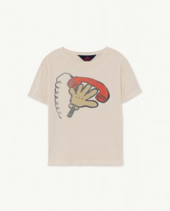 The Animal Observatory SS21 Rooster Kids T-Shirt Telephone White