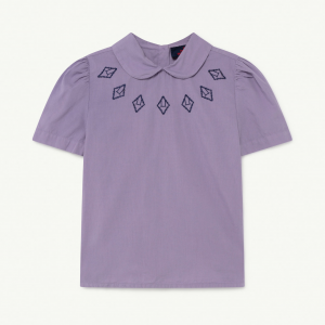 The Animal Observatory SS21 Canary Kids Blouse Logos Purple