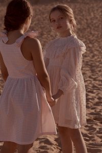 Petite Amalie SS21 Check Tie Dress Pink / White