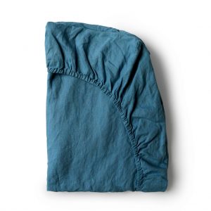 Minimrkt Fitted Sheet Single Legion Blue