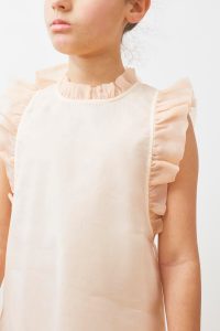 Petite Amalie SS21 Embrodiered Organza Dress Peach