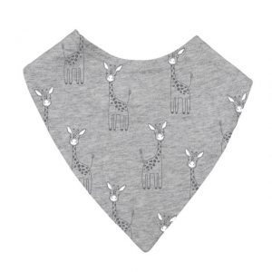 Mister Fly Dribble Triangle Bib Grey Giraffe