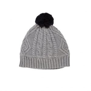 Acorn Kids AW21 Cable Knit Beanie Grey and Navy