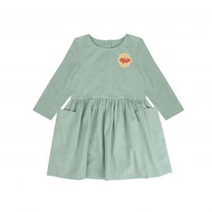 Olive + The Captain AW21 Pick Flowers Washed Cotton Dress Seafoam