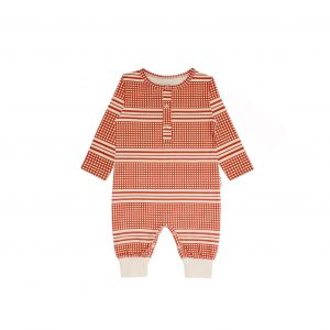 Olive + The Captain AW21 Grid Long Sleeve Romper