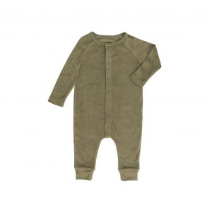 Olive + The Captain AW21 SOC Button Down Romper Olive