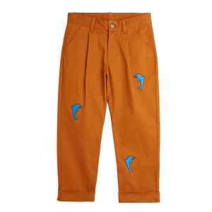 Mini Rodini AW21 Dolphin Embroidered Chinos