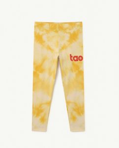 The Animal Observatory AW21 Kids Penguin Legging TAO Tie Dye Yellow / White