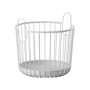 Zone Denmark Inu Round Metal Basket Soft Grey Small