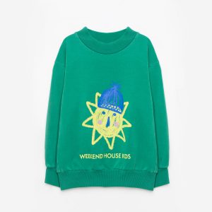 Weekend House Kids AW21 Sun Sweatshirt Green